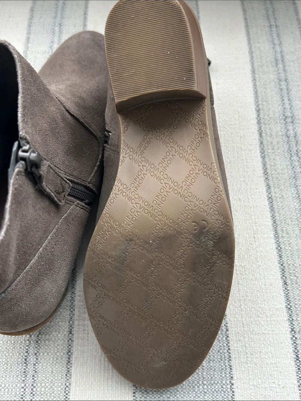 Vionic Brown Suede Ankle Booties